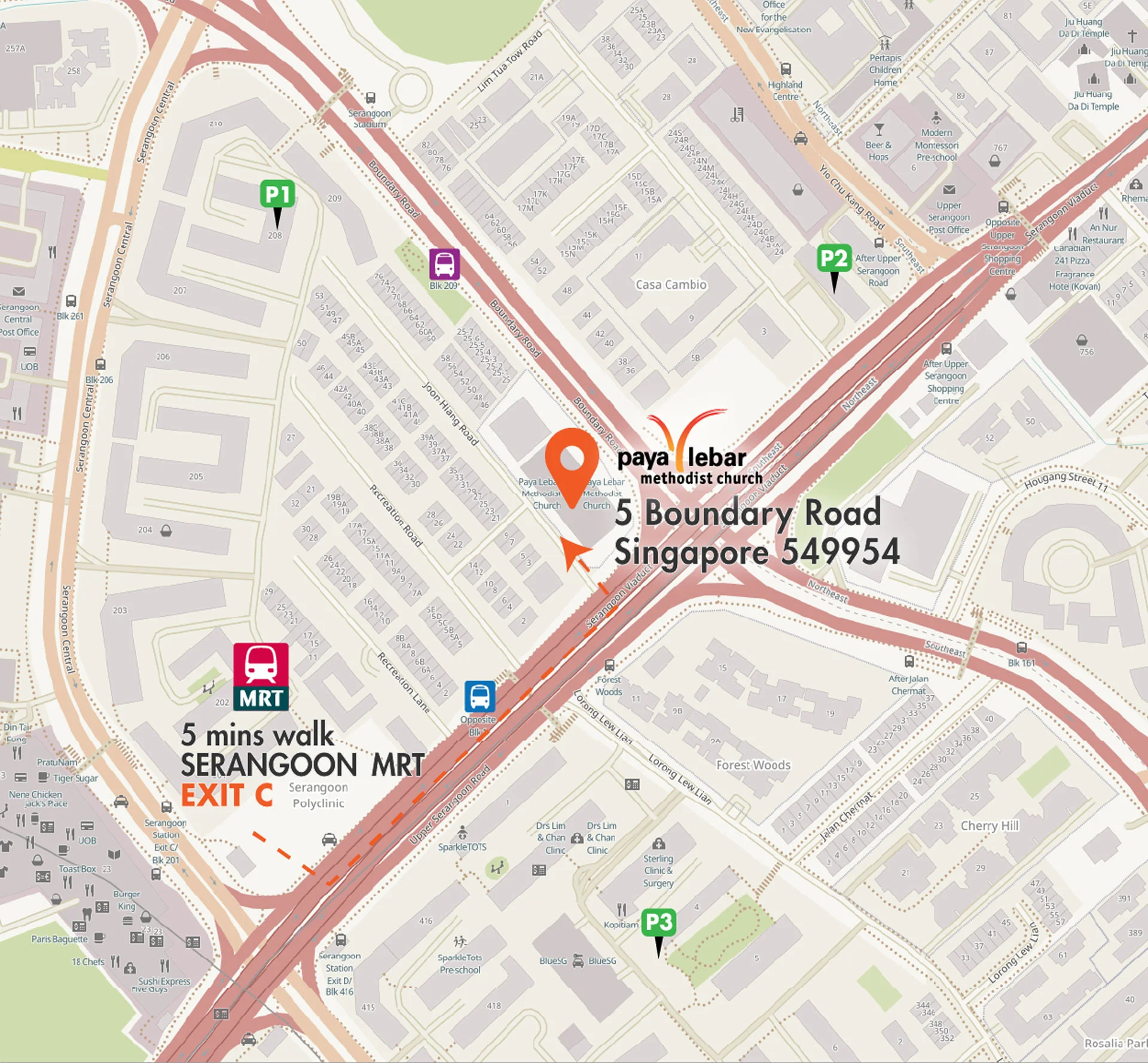 PLMC Getting Here Map