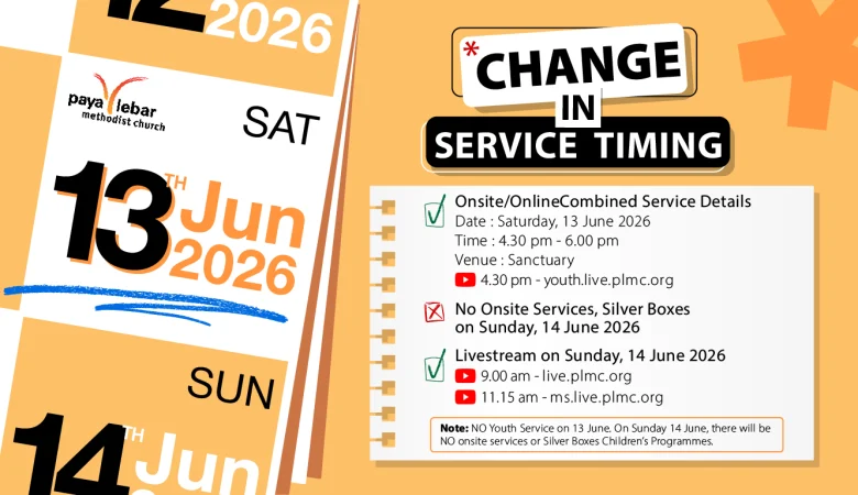 Change in Onsite Service Timing – 主日崇拜时间调整